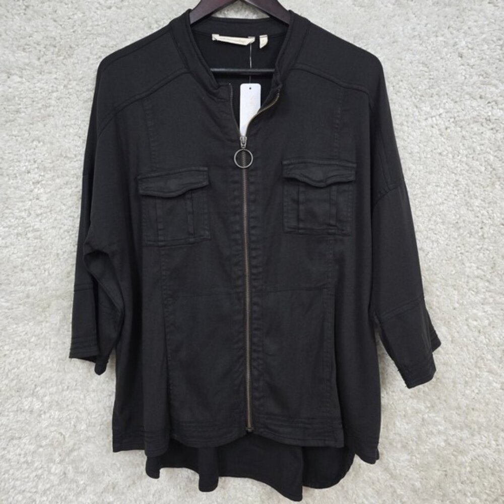 Soft Surroundings Serengeti Women Zip Jacket Size Large Utility Modern